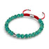Mini Teal Firefly Glass x Red String Bracelet
