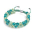Ocean Spray | Teal x Evergreen | Double Firefly Glass Bracelet