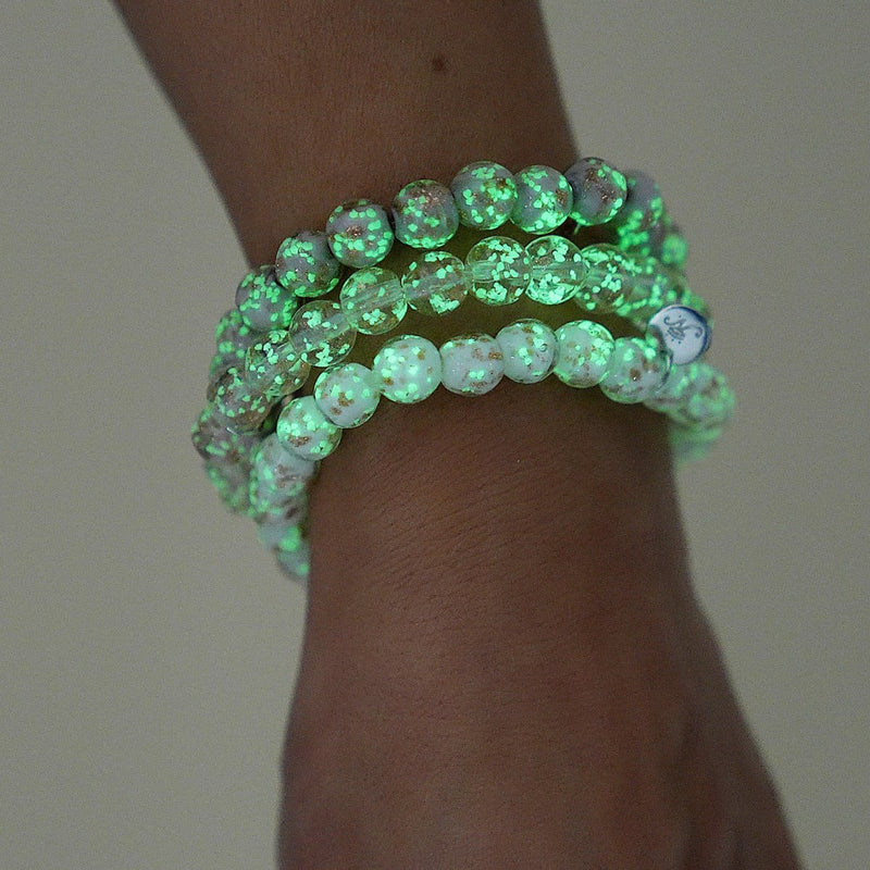 Periwinkle | .925 Sterling Silver | Firefly Glass Bracelet