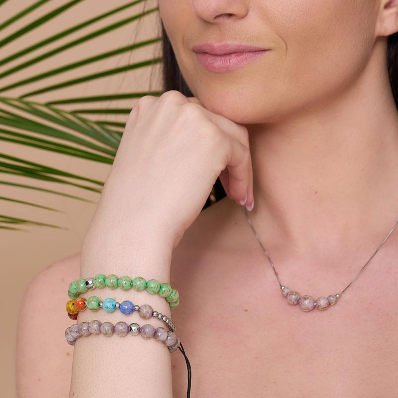 Periwinkle | .925 Sterling Silver | Firefly Glass Bracelet