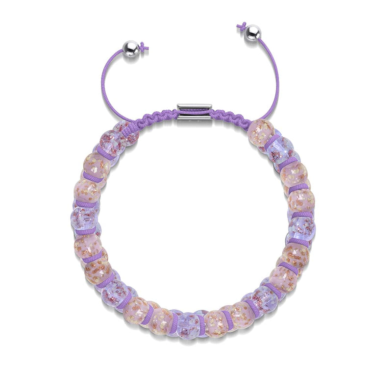 Purple Fields | Periwinkle x Lilac | Double Firefly Glass Bracelet