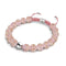 Rosewater | Silver | Firefly Glass Macrame Bracelet