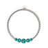 Teal | Silver | Firefly Glass Cascade Bracelet
