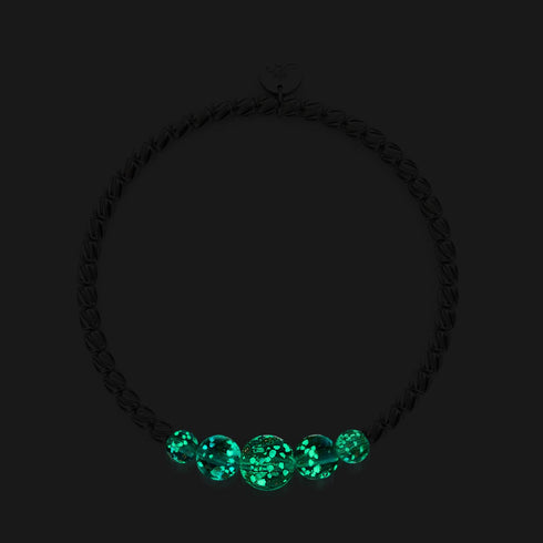 Teal | Silver | Firefly Glass Cascade Bracelet