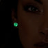 Alabaster | .925 Sterling Silver | Firefly Glass Stud Earrings