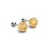 Amber | .925 Sterling Silver | Firefly Glass Stud Earrings