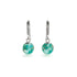 Cactus | .925 Sterling Silver | Firefly Glass Huggie Earrings