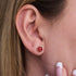 Crimson | .925 Sterling Silver | Mini Firefly Glass Stud Earrings