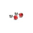 Crimson | .925 Sterling Silver | Mini Firefly Glass Stud Earrings