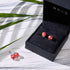 Crimson | .925 Sterling Silver | Mini Firefly Glass Stud Earrings