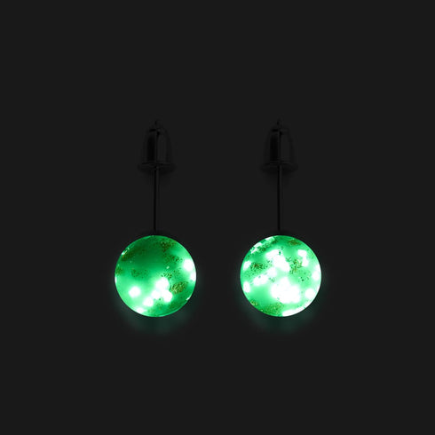 Ivory | .925 Sterling Silver | Firefly Glass Stud Earrings