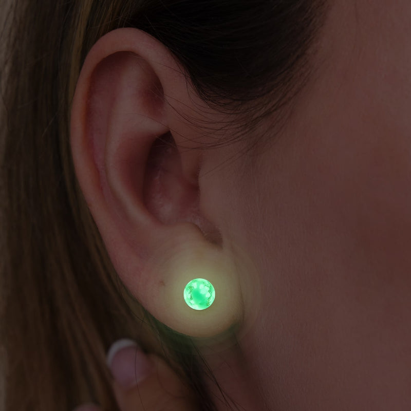 Ivory | .925 Sterling Silver | Mini Firefly Glass Stud Earrings