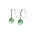 Kiwi | .925 Sterling Silver | Firefly Glass Huggie Earrings