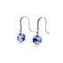 Lapis Flame | .925 Sterling Silver | Firefly Glass Huggie Earrings