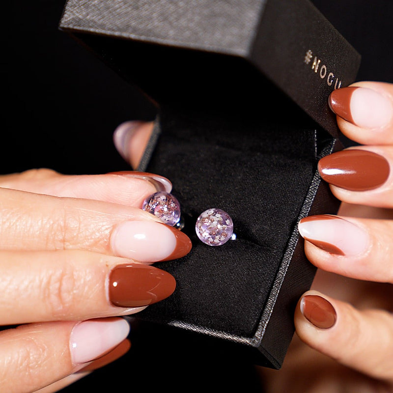 Lilac | .925 Sterling Silver | Firefly Glass Stud Earrings