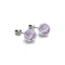 Lilac | .925 Sterling Silver | Firefly Glass Stud Earrings
