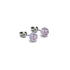 Lilac | .925 Sterling Silver | Mini Firefly Glass Stud Earrings