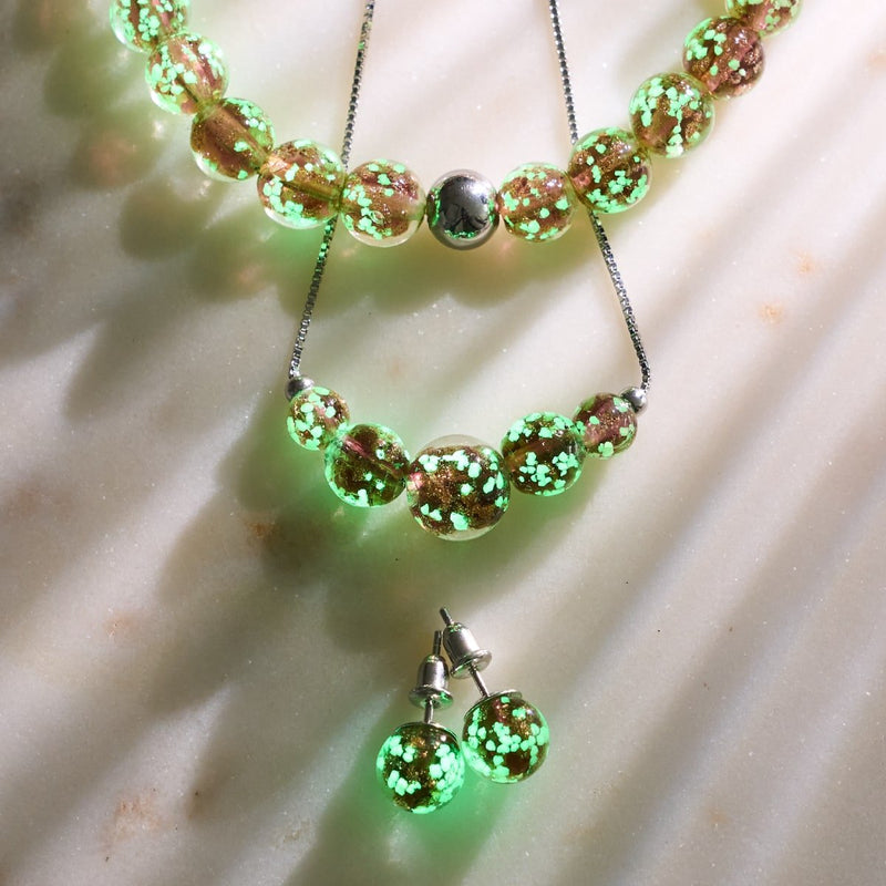 Merlot | .925 Sterling Silver | Firefly Glass Stud Earrings