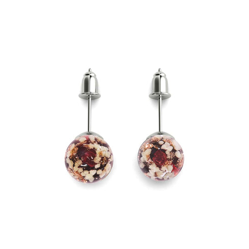 Merlot | .925 Sterling Silver | Firefly Glass Stud Earrings