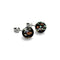 Obsidian | .925 Sterling Silver | Firefly Glass Stud Earrings