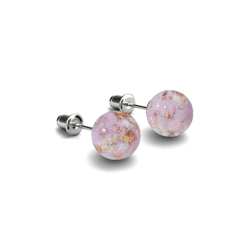 Periwinkle | .925 Sterling Silver | Firefly Glass Stud Earrings