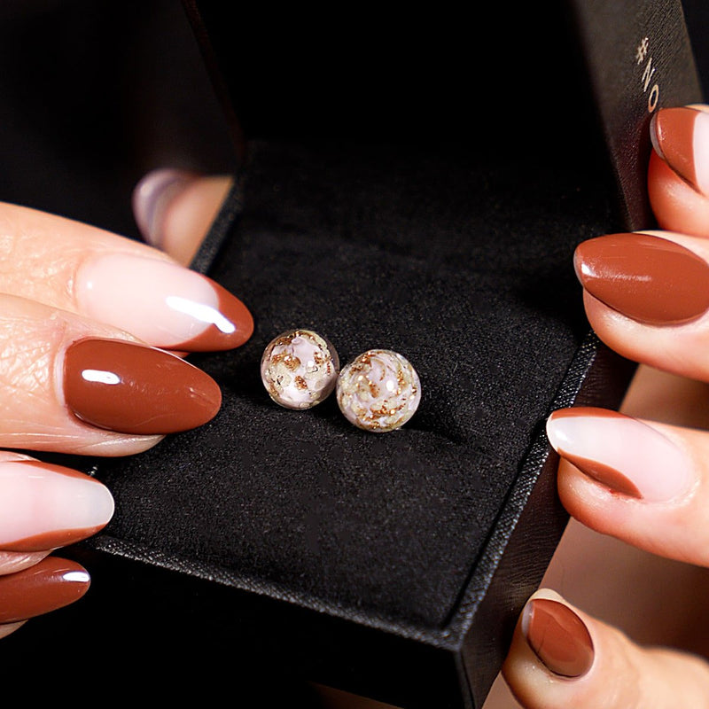 Periwinkle | .925 Sterling Silver | Firefly Glass Stud Earrings