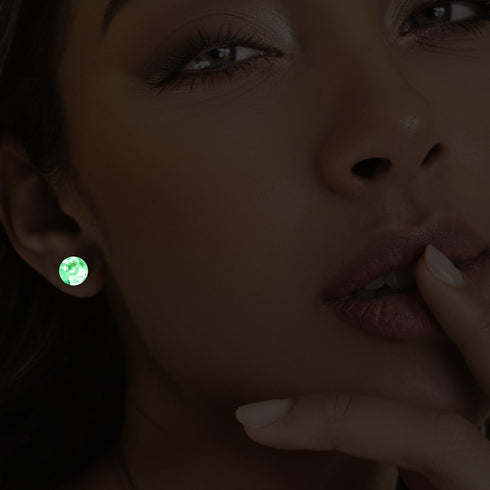 Rosewater | .925 Sterling Silver | Firefly Glass Stud Earrings