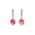 Ruby | .925 Sterling Silver | Firefly Glass Huggie Earrings