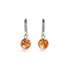 Tangerine | .925 Sterling Silver | Firefly Glass Huggie Earrings