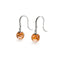 Tangerine | .925 Sterling Silver | Firefly Glass Huggie Earrings