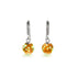 Tangerine | .925 Sterling Silver | Firefly Glass Huggie Earrings