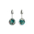 Teal | .925 Sterling Silver | Firefly Glass Stud Earrings