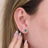 Teal | .925 Sterling Silver | Mini Firefly Glass Stud Earrings