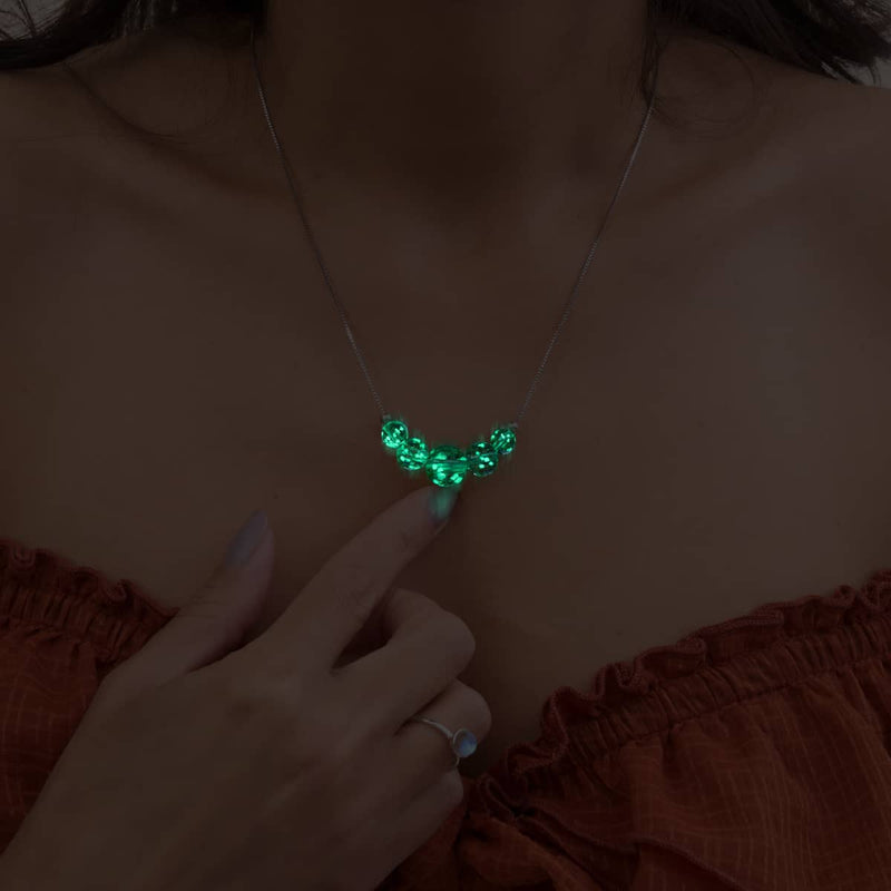 Alabaster | .925 Sterling Gold Vermeil | Firefly Glass Infinity Clasp Necklace