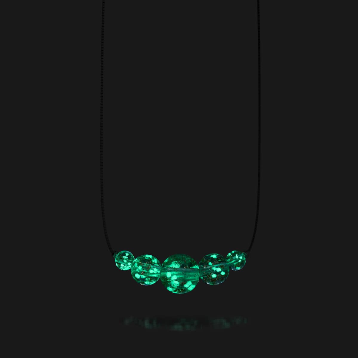 Alabaster | .925 Sterling Gold Vermeil | Firefly Glass Infinity Clasp Necklace