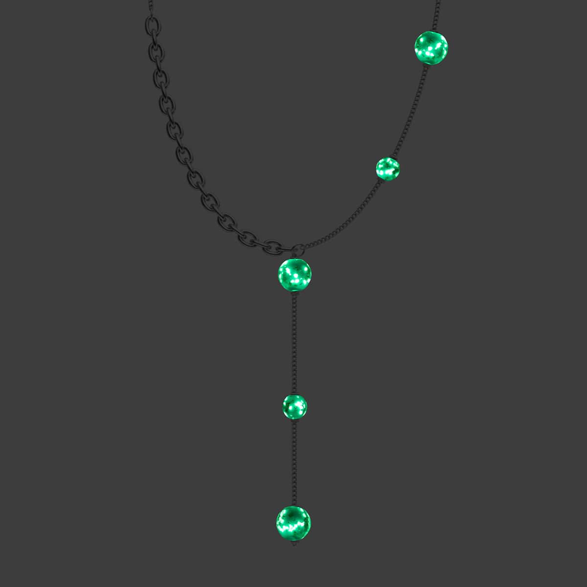 Cerulean | Silver | Firefly Glass Cascade Double Pendant