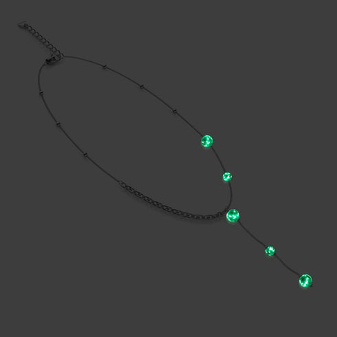 Cerulean | Silver | Firefly Glass Cascade Double Pendant