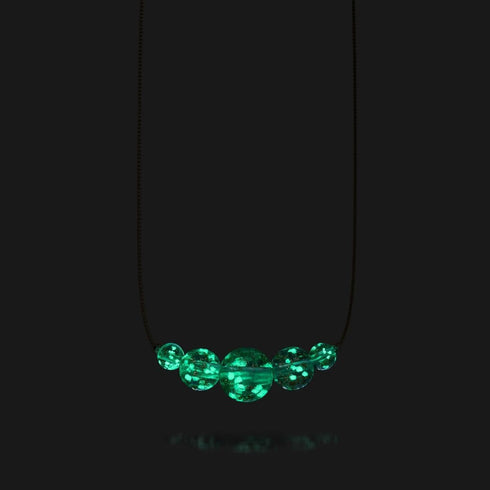 Indigo | .925 Sterling Silver | Firefly Glass Infinity Clasp Necklace