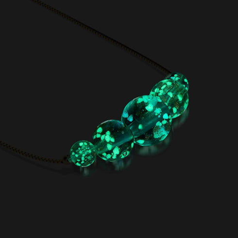 Indigo | .925 Sterling Silver | Firefly Glass Infinity Clasp Necklace