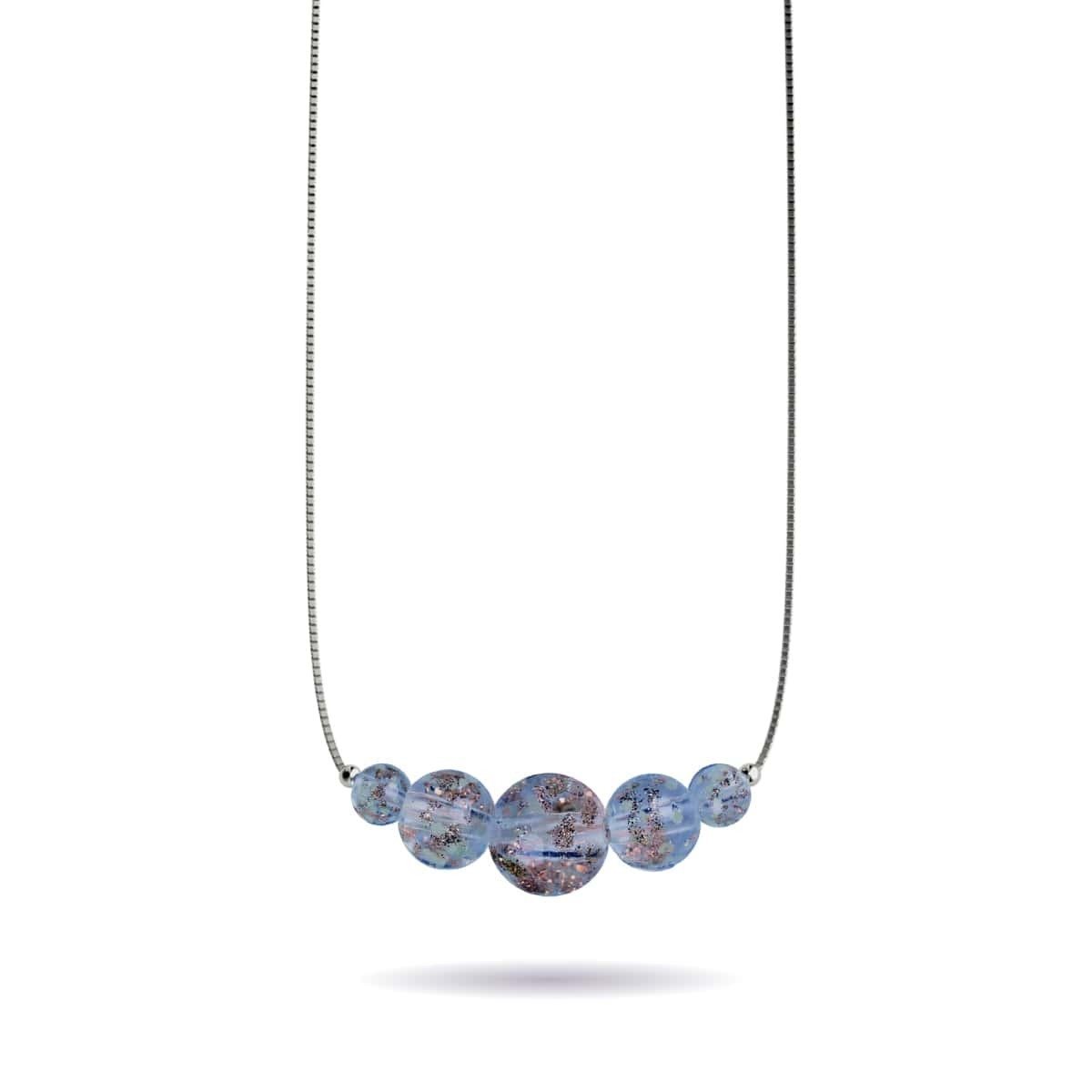 Indigo | .925 Sterling Silver | Firefly Glass Infinity Clasp Necklace