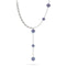 Indigo | Silver | Firefly Glass Cascade Double Pendant
