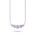 Lilac | .925 Sterling Silver | Firefly Glass Infinity Clasp Necklace