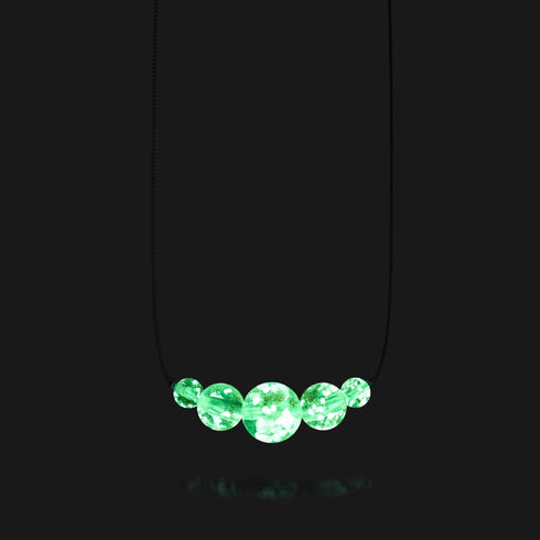 Lilac | .925 Sterling Silver | Firefly Glass Infinity Clasp Necklace