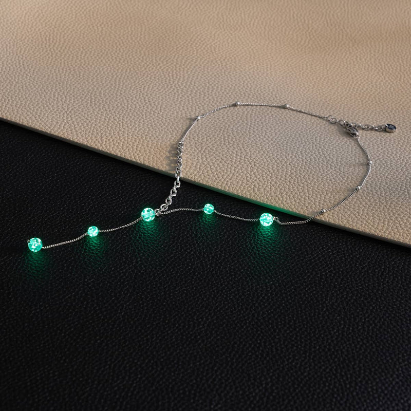 Lilac | Silver | Firefly Glass Cascade Double Pendant