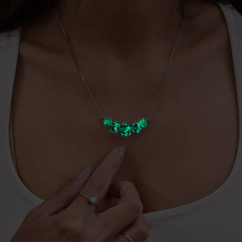 Merlot | .925 Sterling Silver | Firefly Glass Infinity Clasp Necklace