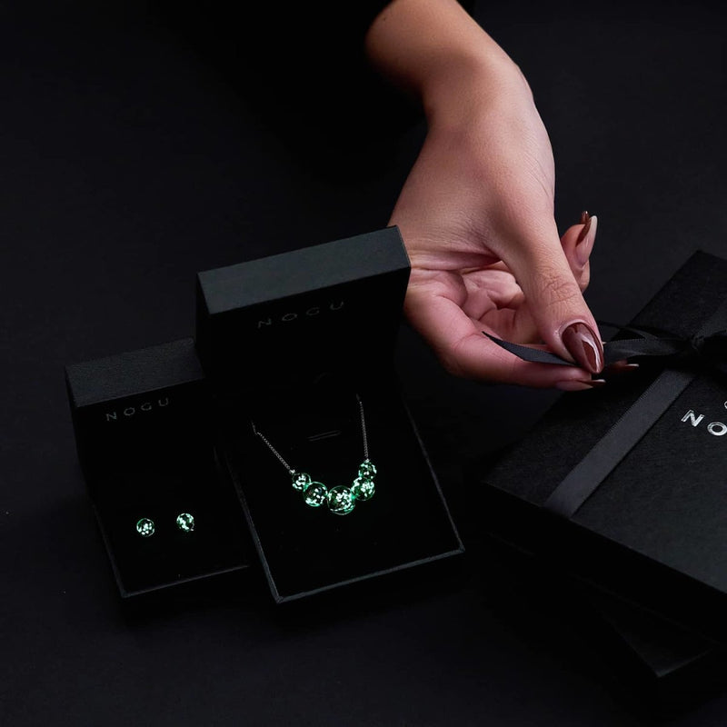 Obsidian | .925 Sterling Silver | Firefly Glass Infinity Clasp Necklace