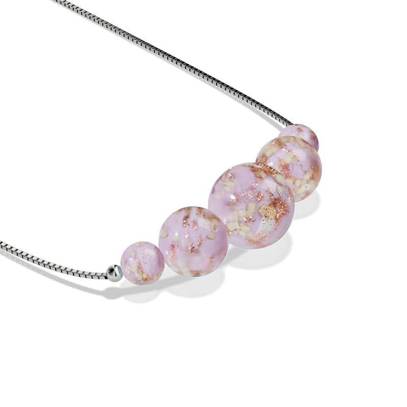 Periwinkle | .925 Sterling Silver | Firefly Glass Infinity Clasp Necklace