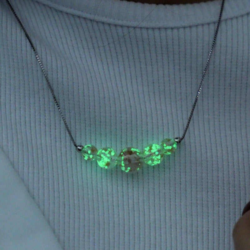 Rosewater | .925 Sterling Silver | Firefly Glass Infinity Clasp Necklace