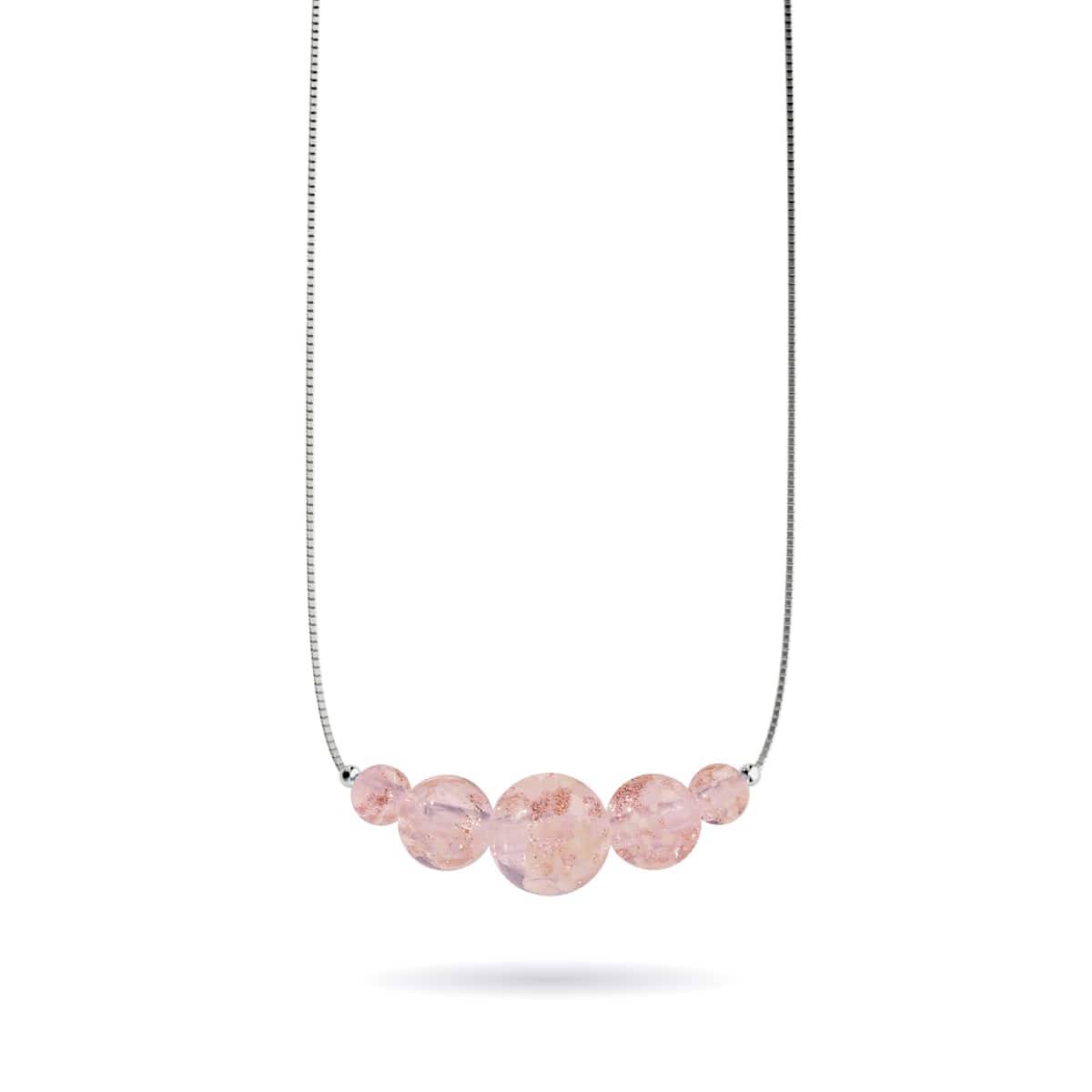 Rosewater | .925 Sterling Silver | Firefly Glass Infinity Clasp Necklace