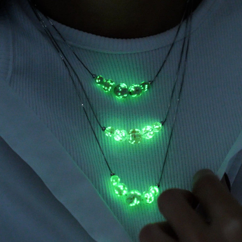 Rosewater | .925 Sterling Silver | Firefly Glass Infinity Clasp Necklace